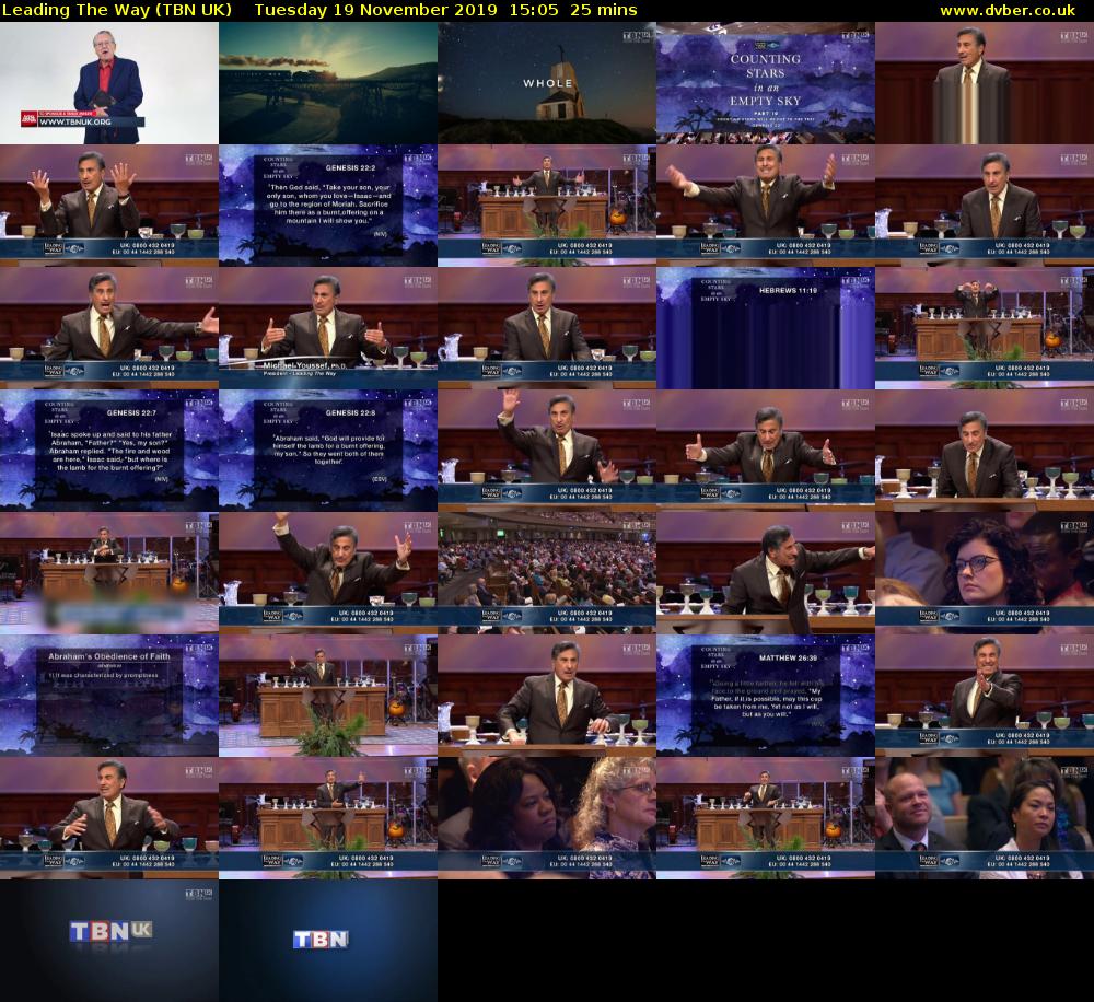 Leading The Way (TBN UK) Tuesday 19 November 2019 15:05 - 15:30