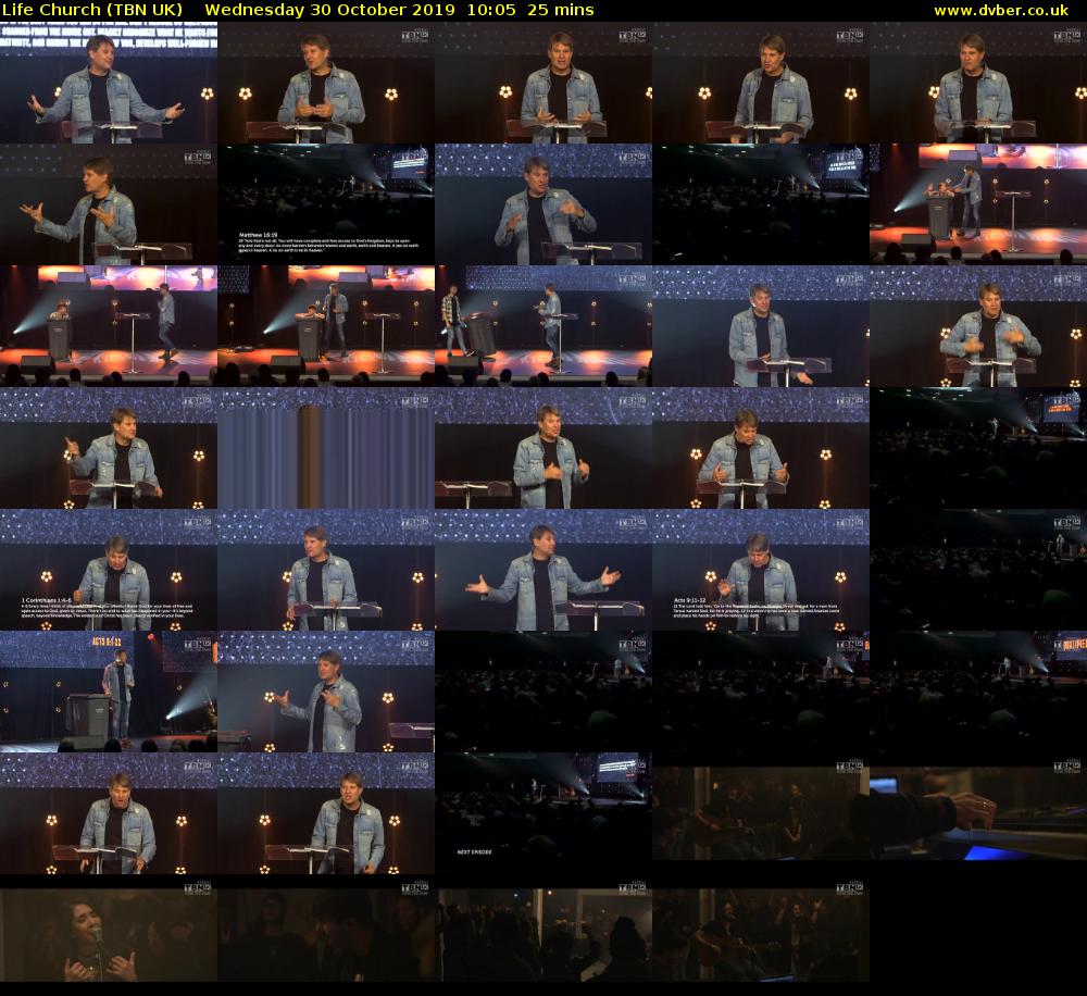 Life Church (TBN UK) Wednesday 30 October 2019 10:05 - 10:30