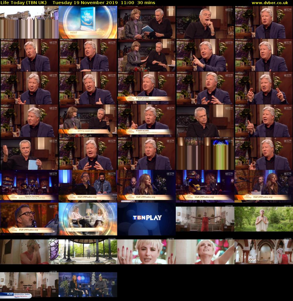Life Today (TBN UK) Tuesday 19 November 2019 11:00 - 11:30