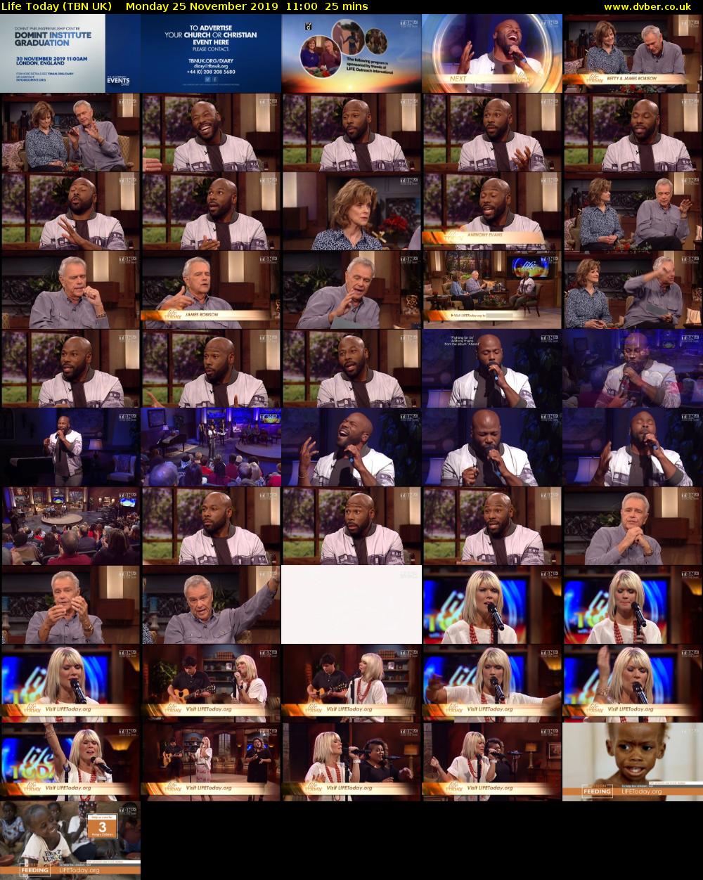 Life Today (TBN UK) Monday 25 November 2019 11:00 - 11:25