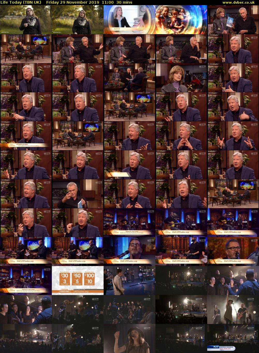 Life Today (TBN UK) Friday 29 November 2019 11:00 - 11:30
