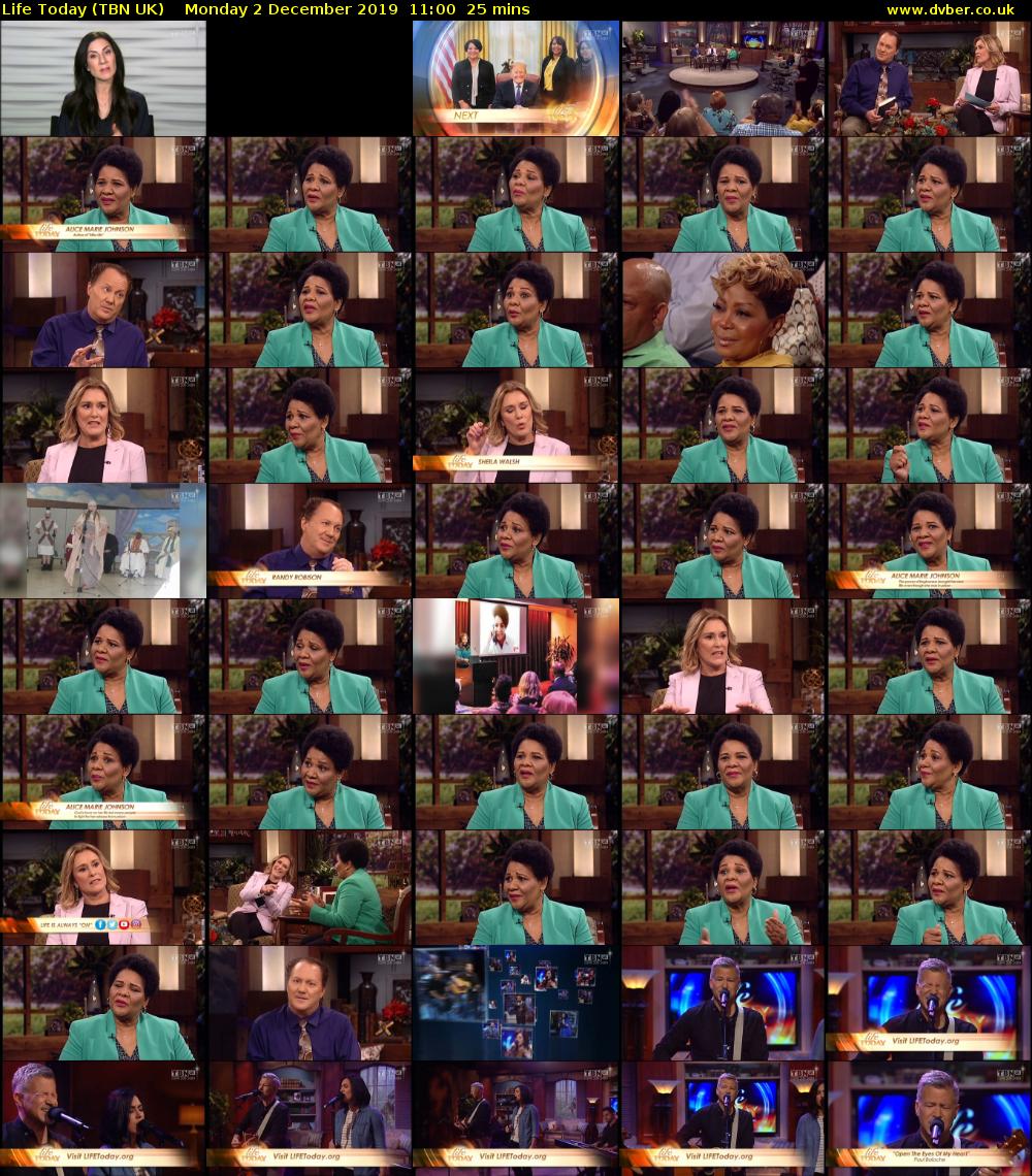 Life Today (TBN UK) Monday 2 December 2019 11:00 - 11:25