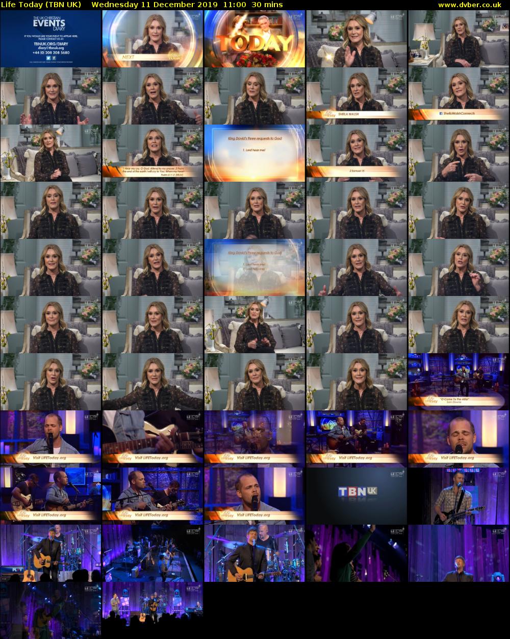 Life Today (TBN UK) Wednesday 11 December 2019 11:00 - 11:30