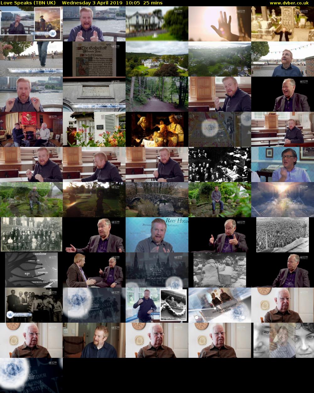Love Speaks (TBN UK) Wednesday 3 April 2019 10:05 - 10:30