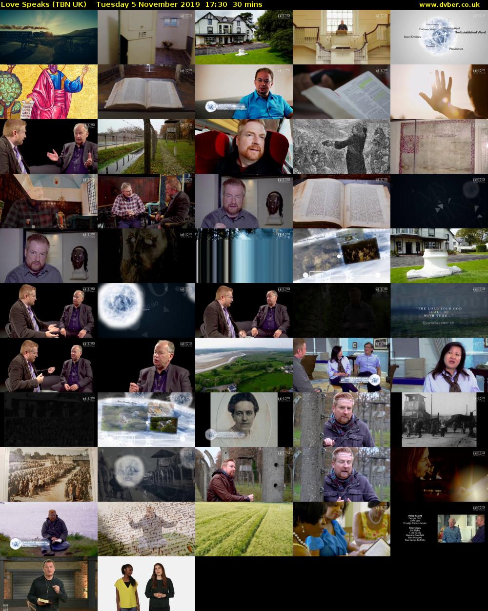 Love Speaks (TBN UK) Tuesday 5 November 2019 17:30 - 18:00