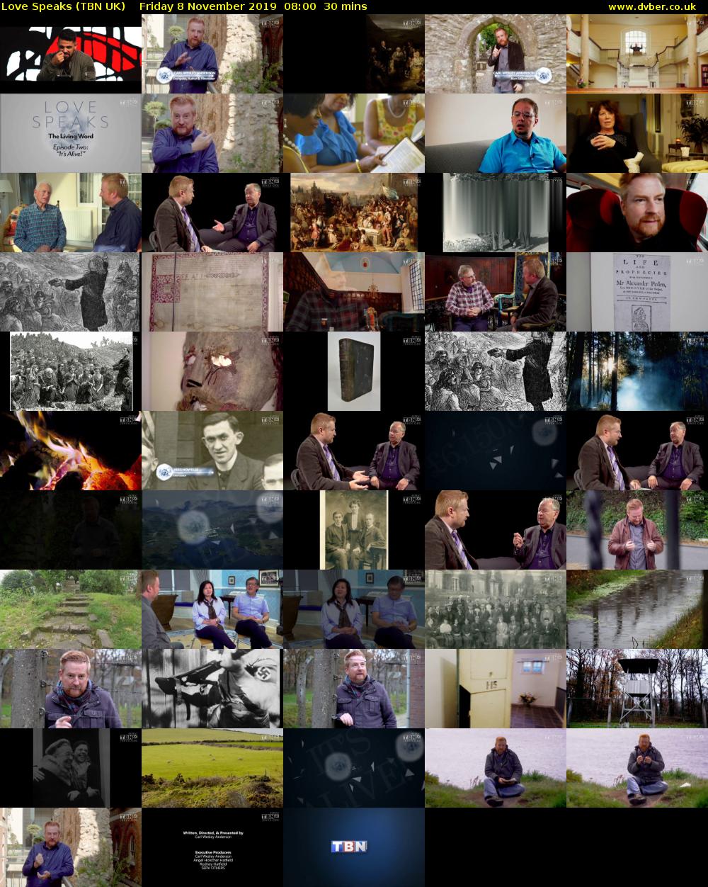 Love Speaks (TBN UK) Friday 8 November 2019 08:00 - 08:30