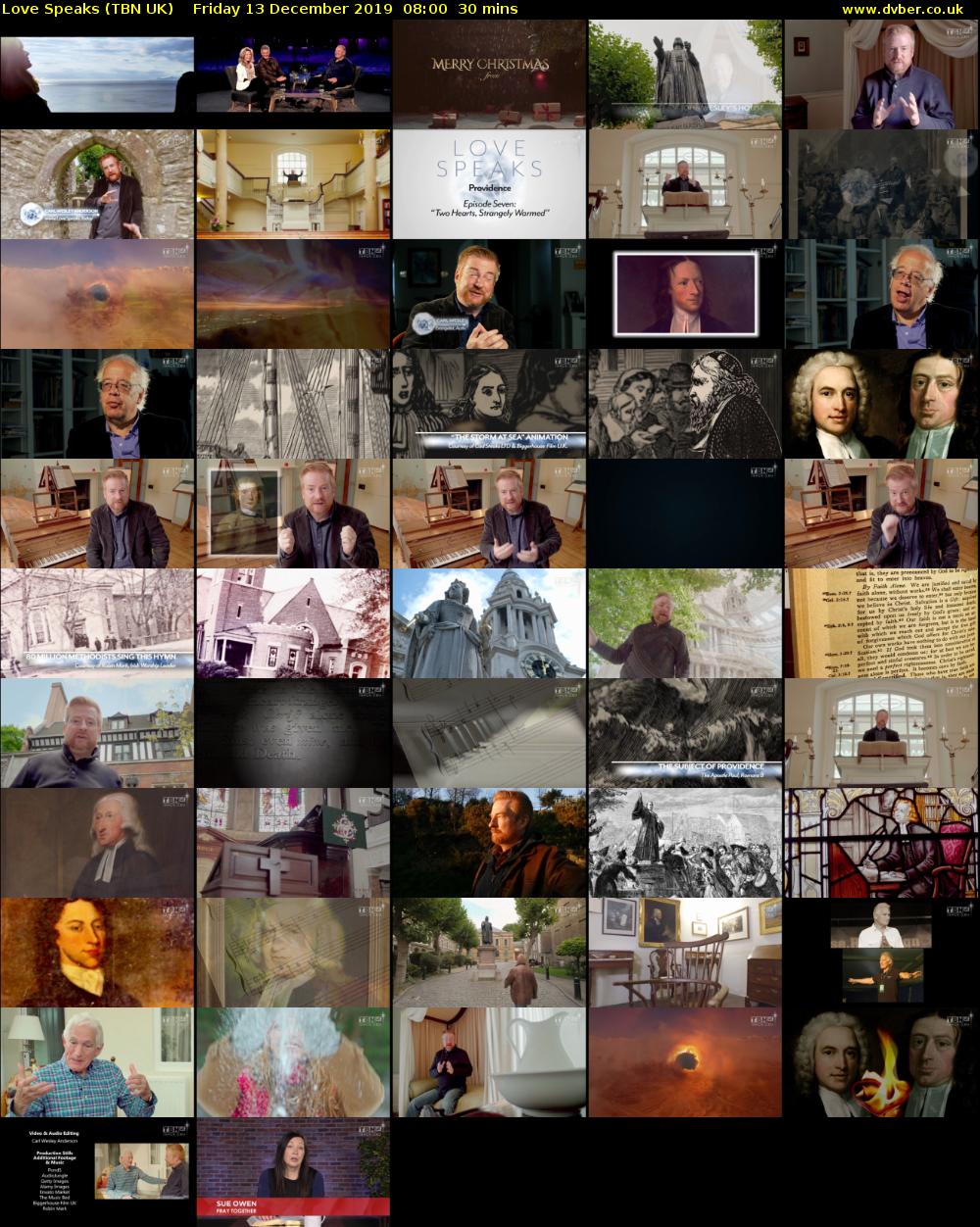 Love Speaks (TBN UK) Friday 13 December 2019 08:00 - 08:30