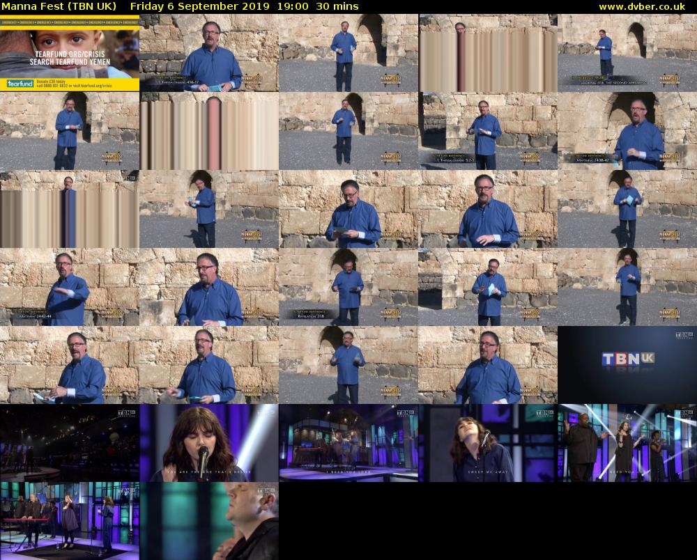 Manna Fest (TBN UK) Friday 6 September 2019 19:00 - 19:30