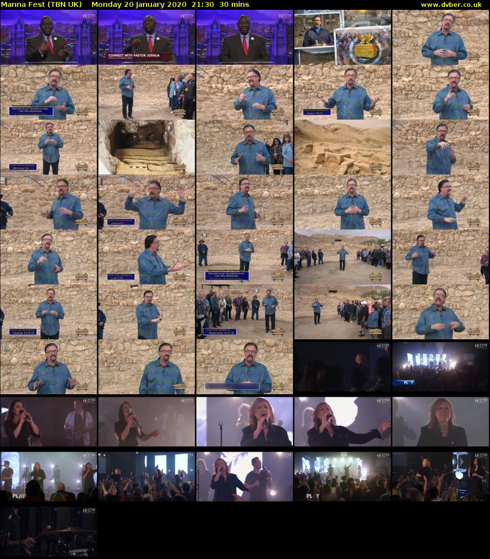 Manna Fest (TBN UK) Monday 20 January 2020 21:30 - 22:00