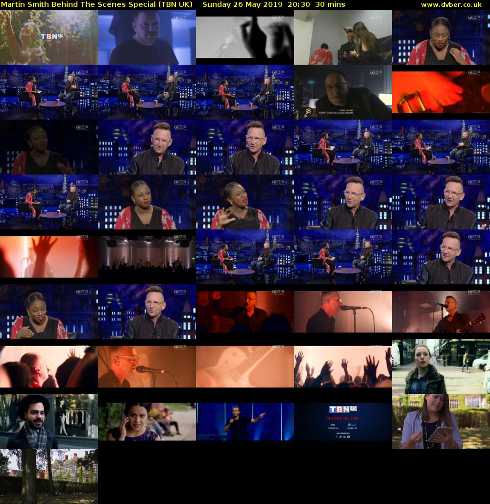 Martin Smith Behind The Scenes Special (TBN UK) Sunday 26 May 2019 20:30 - 21:00