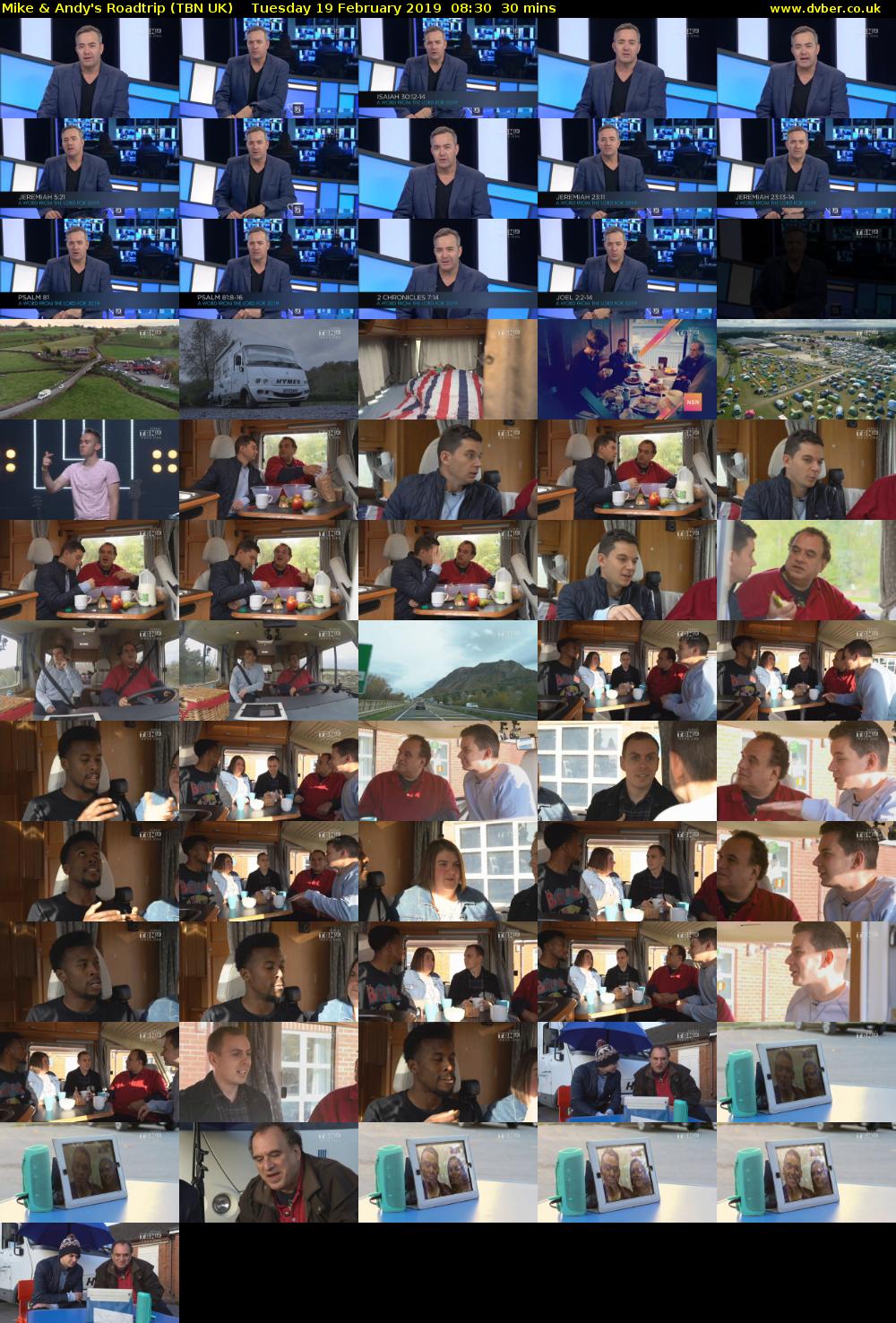 Mike & Andy's Roadtrip (TBN UK) Tuesday 19 February 2019 08:30 - 09:00