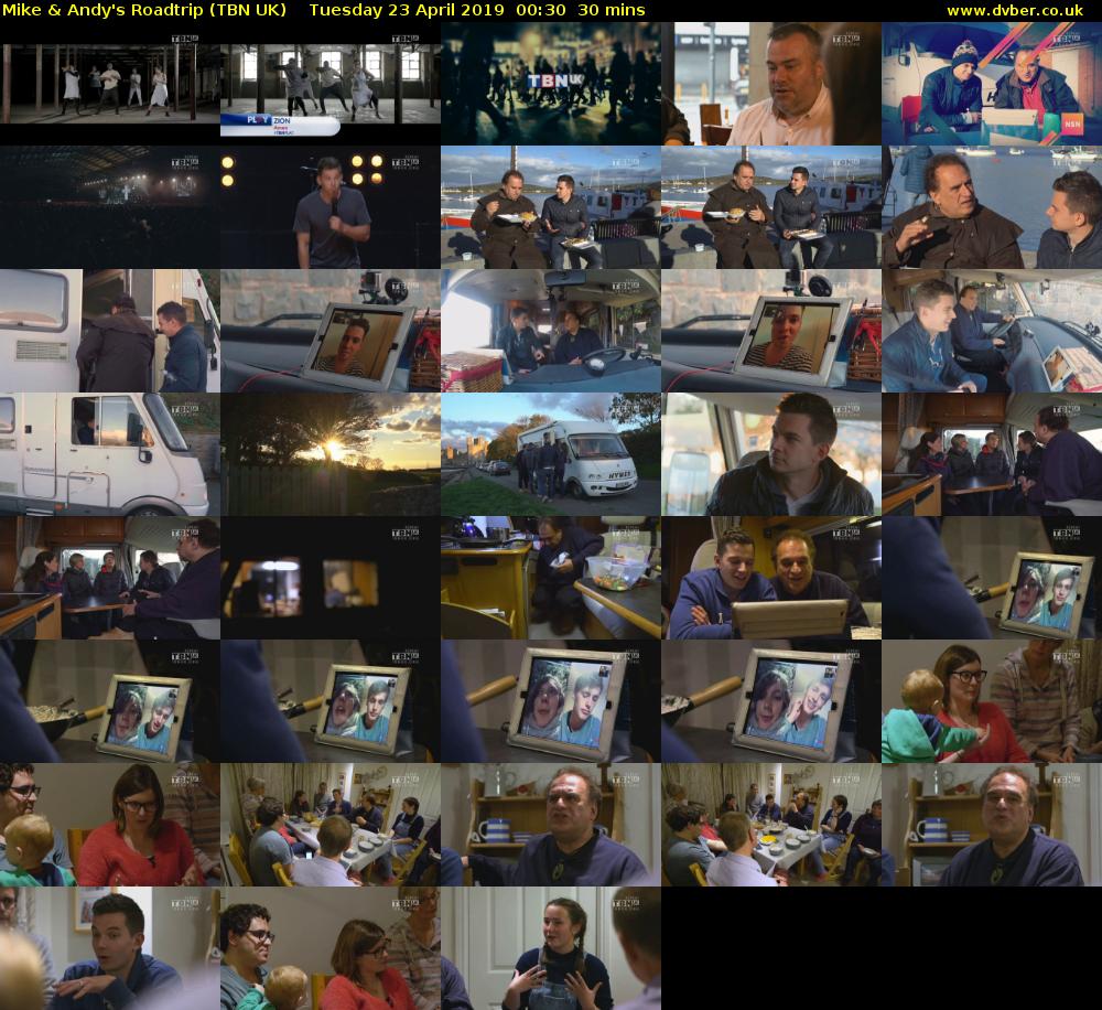 Mike & Andy's Roadtrip (TBN UK) Tuesday 23 April 2019 00:30 - 01:00
