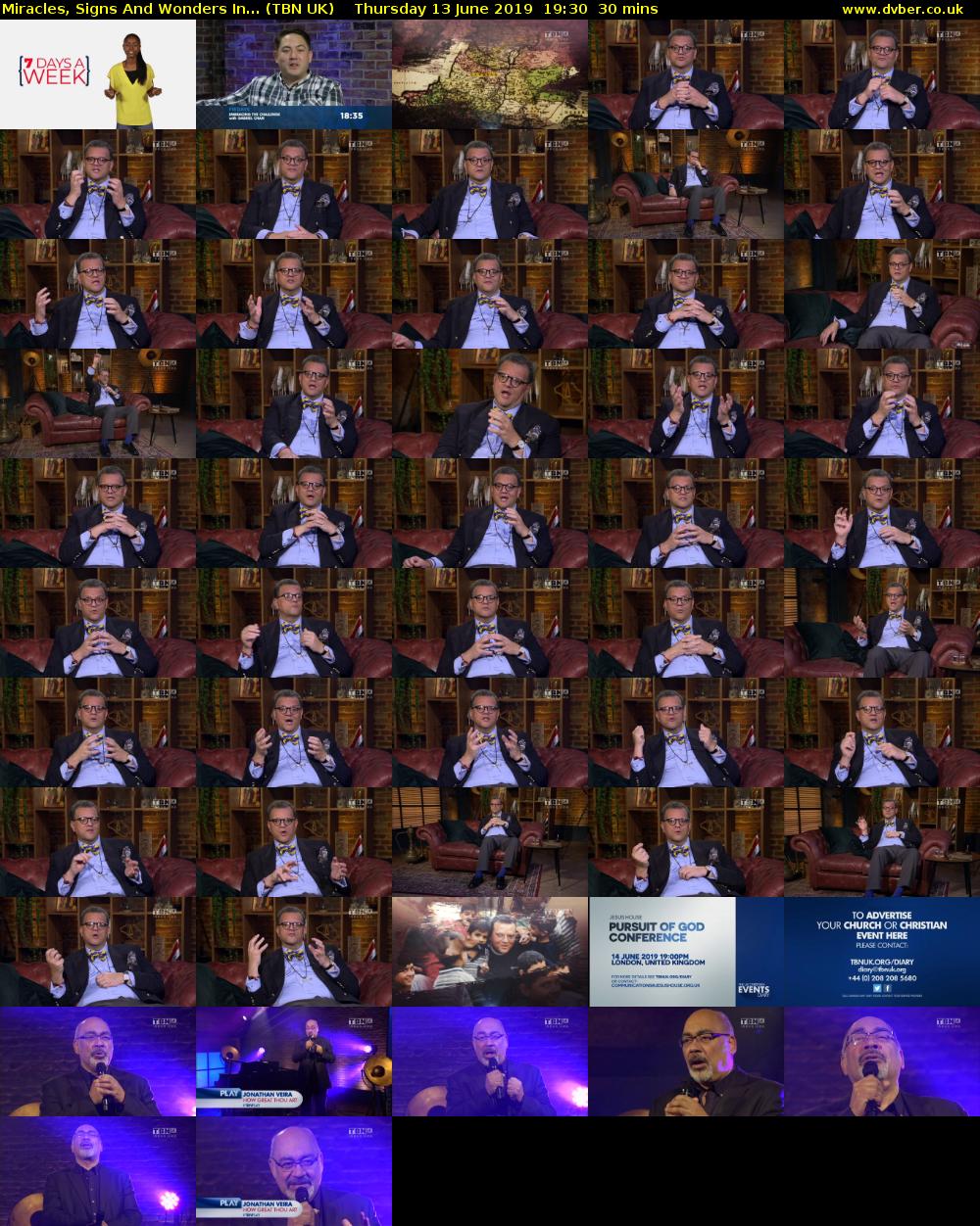 Miracles, Signs And Wonders In... (TBN UK) Thursday 13 June 2019 19:30 - 20:00