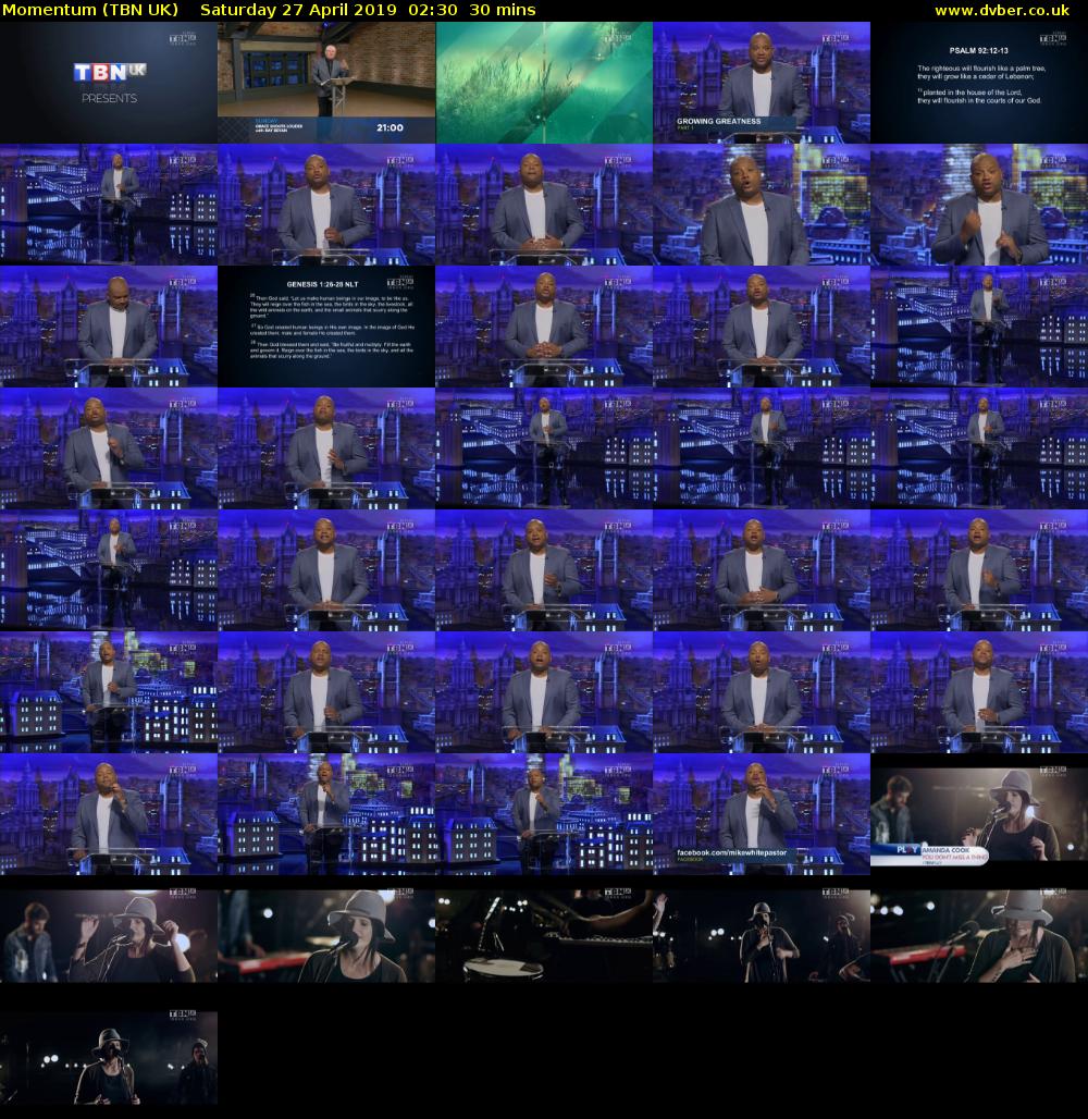 Momentum (TBN UK) Saturday 27 April 2019 02:30 - 03:00