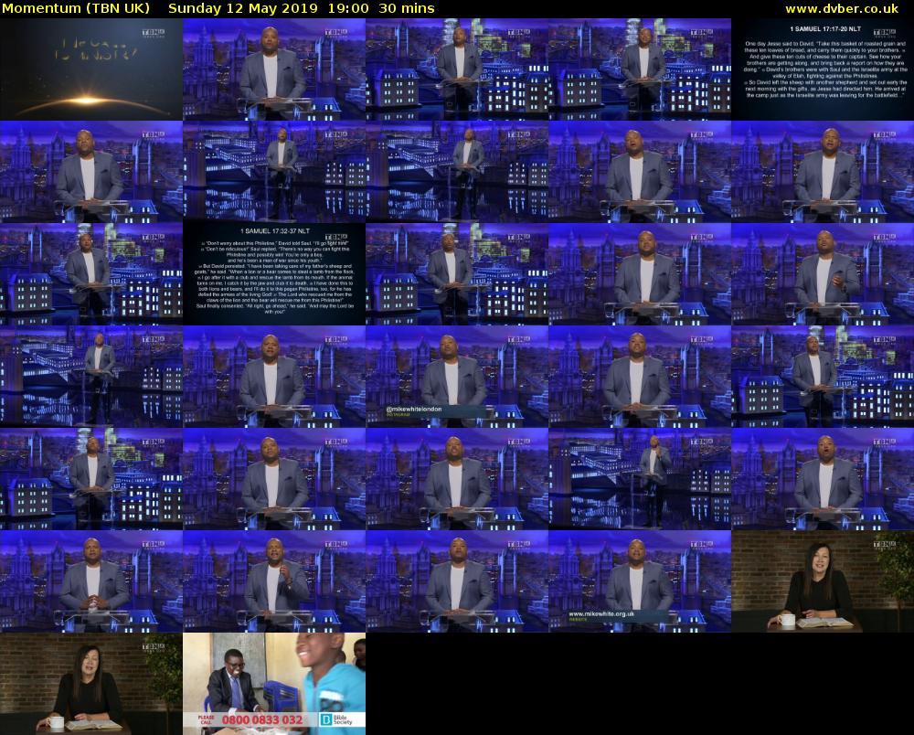 Momentum (TBN UK) Sunday 12 May 2019 19:00 - 19:30