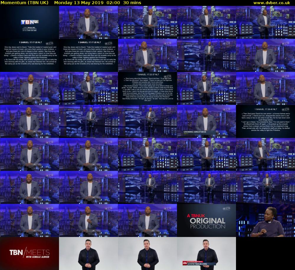 Momentum (TBN UK) Monday 13 May 2019 02:00 - 02:30