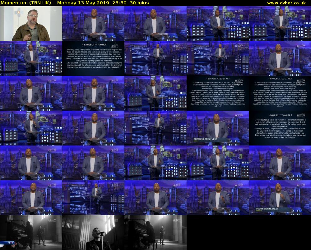 Momentum (TBN UK) Monday 13 May 2019 23:30 - 00:00