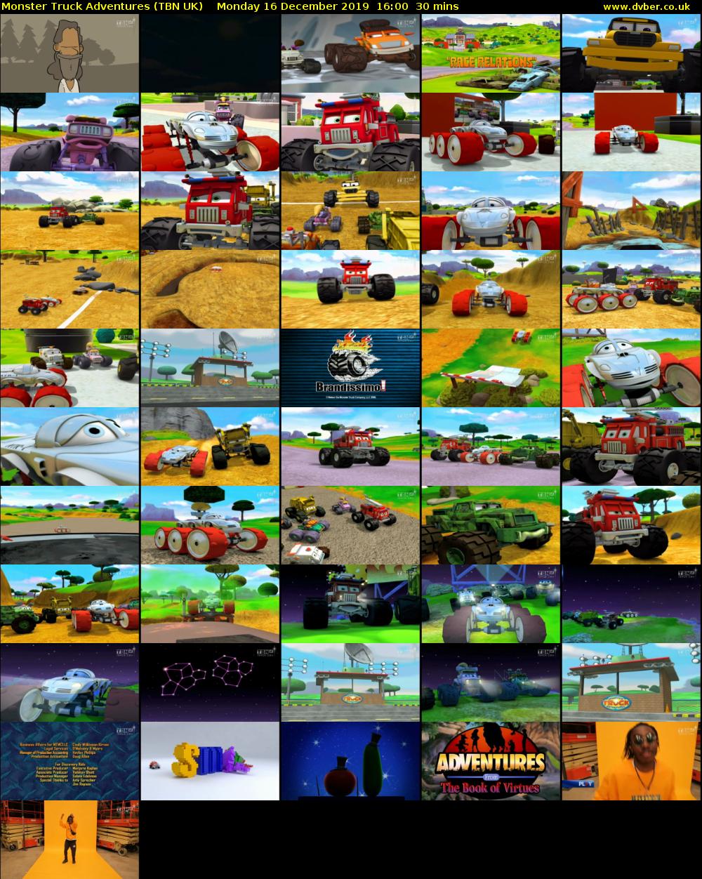 Monster Truck Adventures (TBN UK) Monday 16 December 2019 16:00 - 16:30