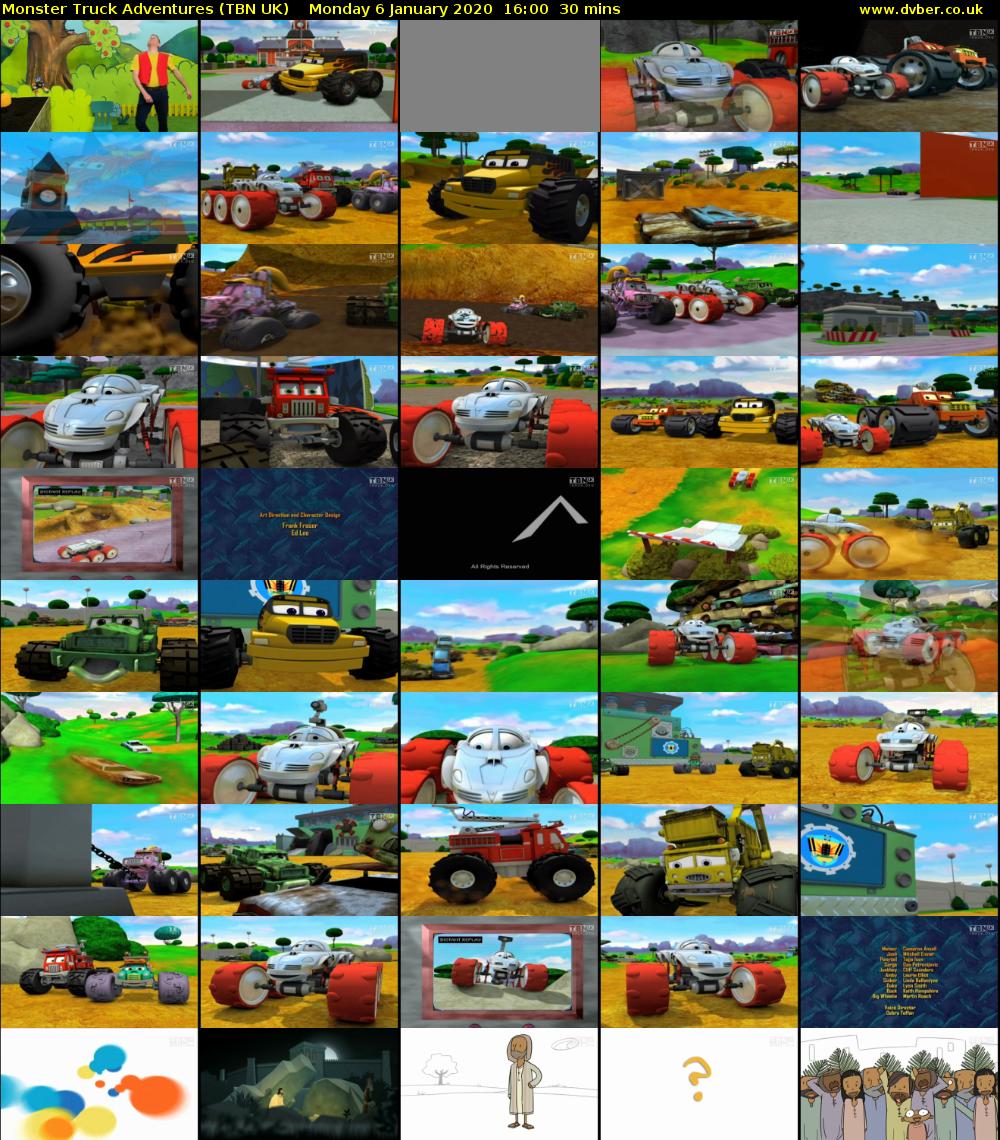 Monster Truck Adventures (TBN UK) Monday 6 January 2020 16:00 - 16:30