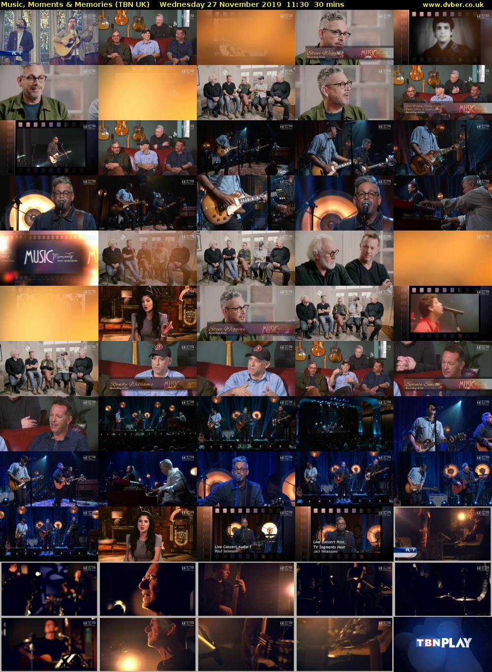 Music, Moments & Memories (TBN UK) Wednesday 27 November 2019 11:30 - 12:00
