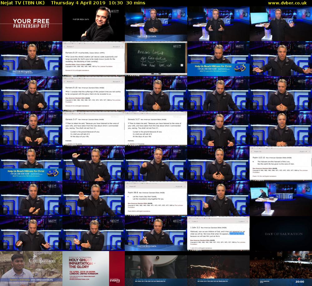Nejat TV (TBN UK) Thursday 4 April 2019 10:30 - 11:00