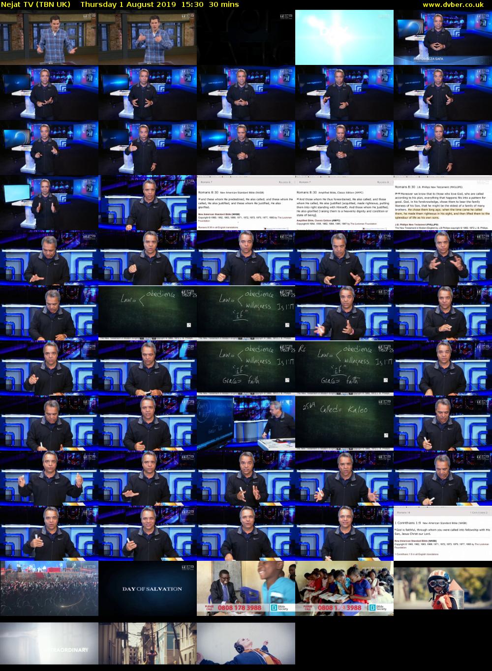 Nejat TV (TBN UK) Thursday 1 August 2019 15:30 - 16:00
