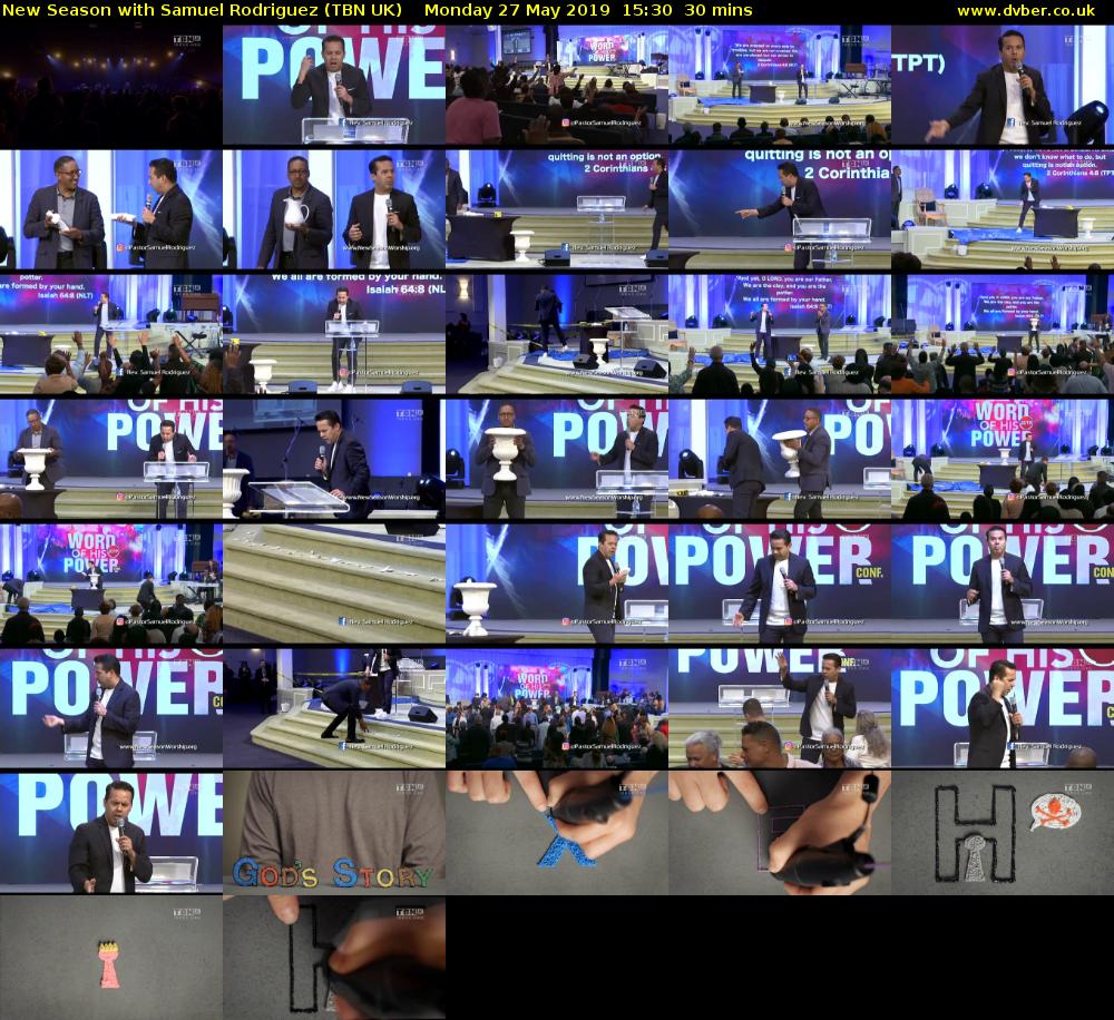 New Season with Samuel Rodriguez (TBN UK) Monday 27 May 2019 15:30 - 16:00