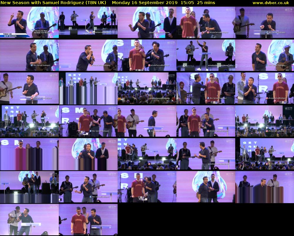 New Season with Samuel Rodriguez (TBN UK) Monday 16 September 2019 15:05 - 15:30