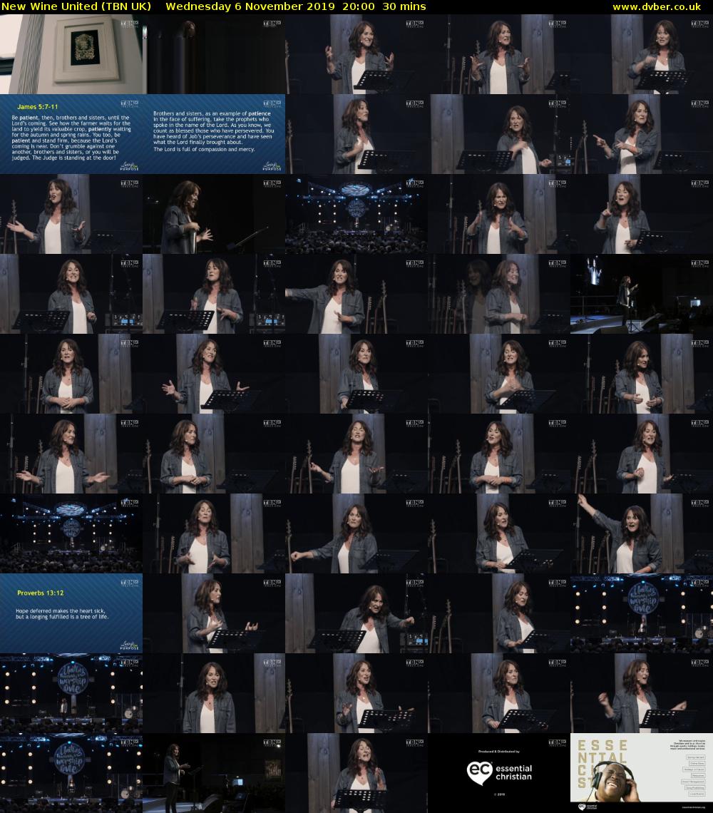 New Wine United (TBN UK) Wednesday 6 November 2019 20:00 - 20:30