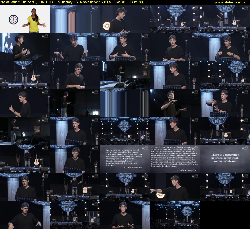 New Wine United (TBN UK) Sunday 17 November 2019 19:00 - 19:30