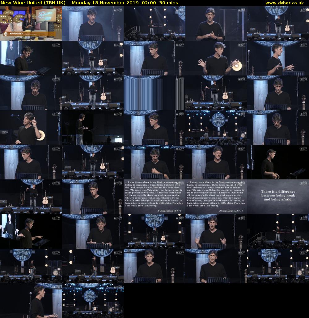 New Wine United (TBN UK) Monday 18 November 2019 02:00 - 02:30