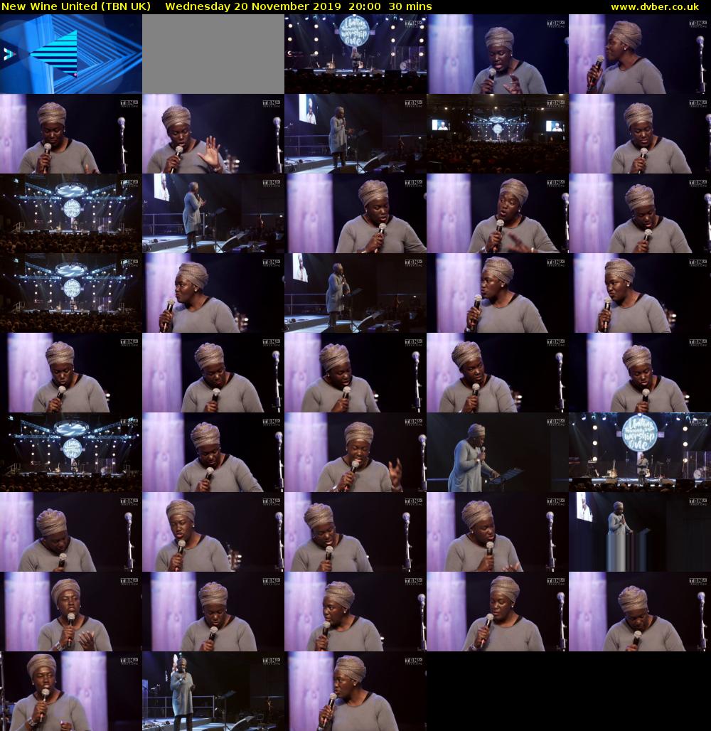 New Wine United (TBN UK) Wednesday 20 November 2019 20:00 - 20:30