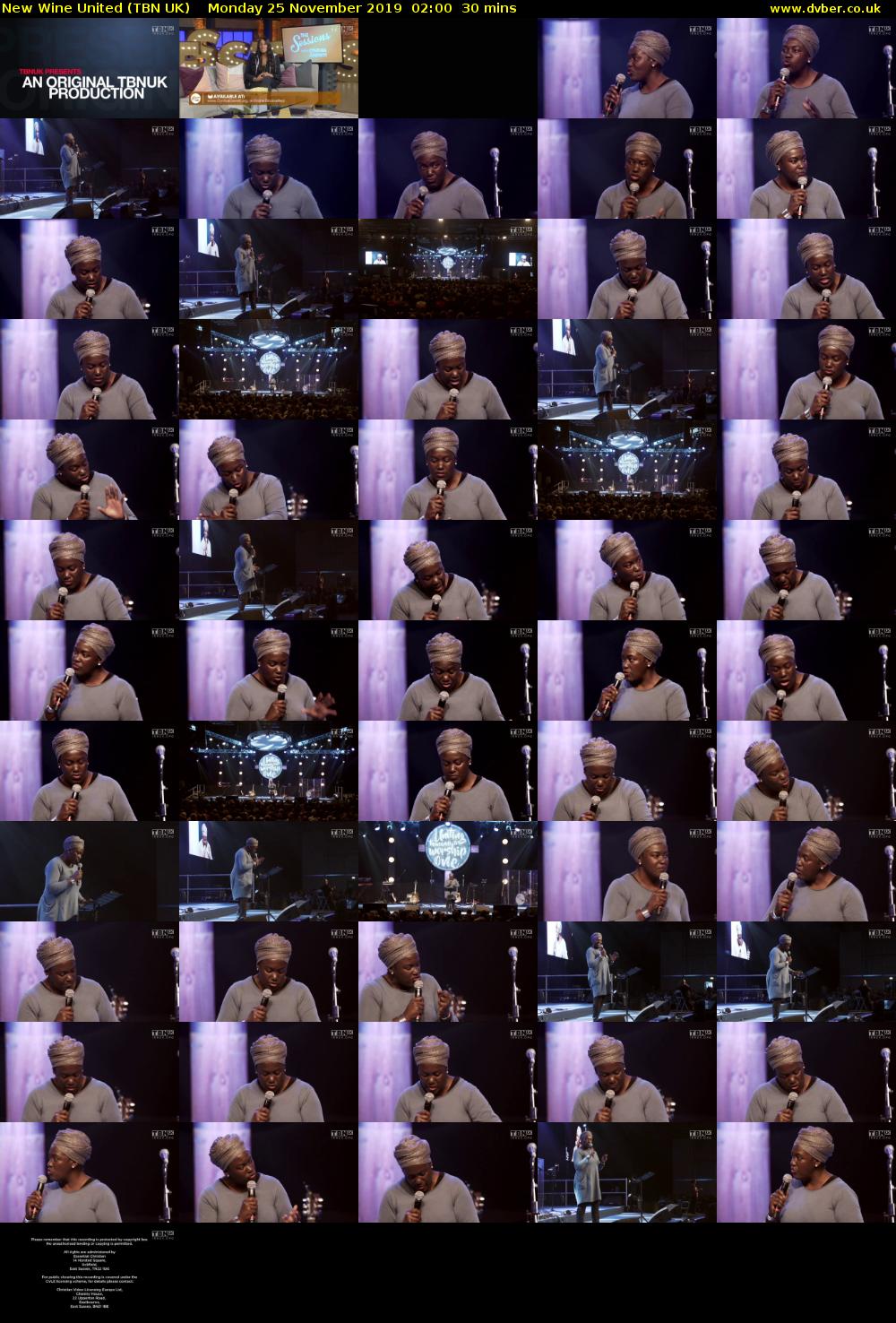 New Wine United (TBN UK) Monday 25 November 2019 02:00 - 02:30