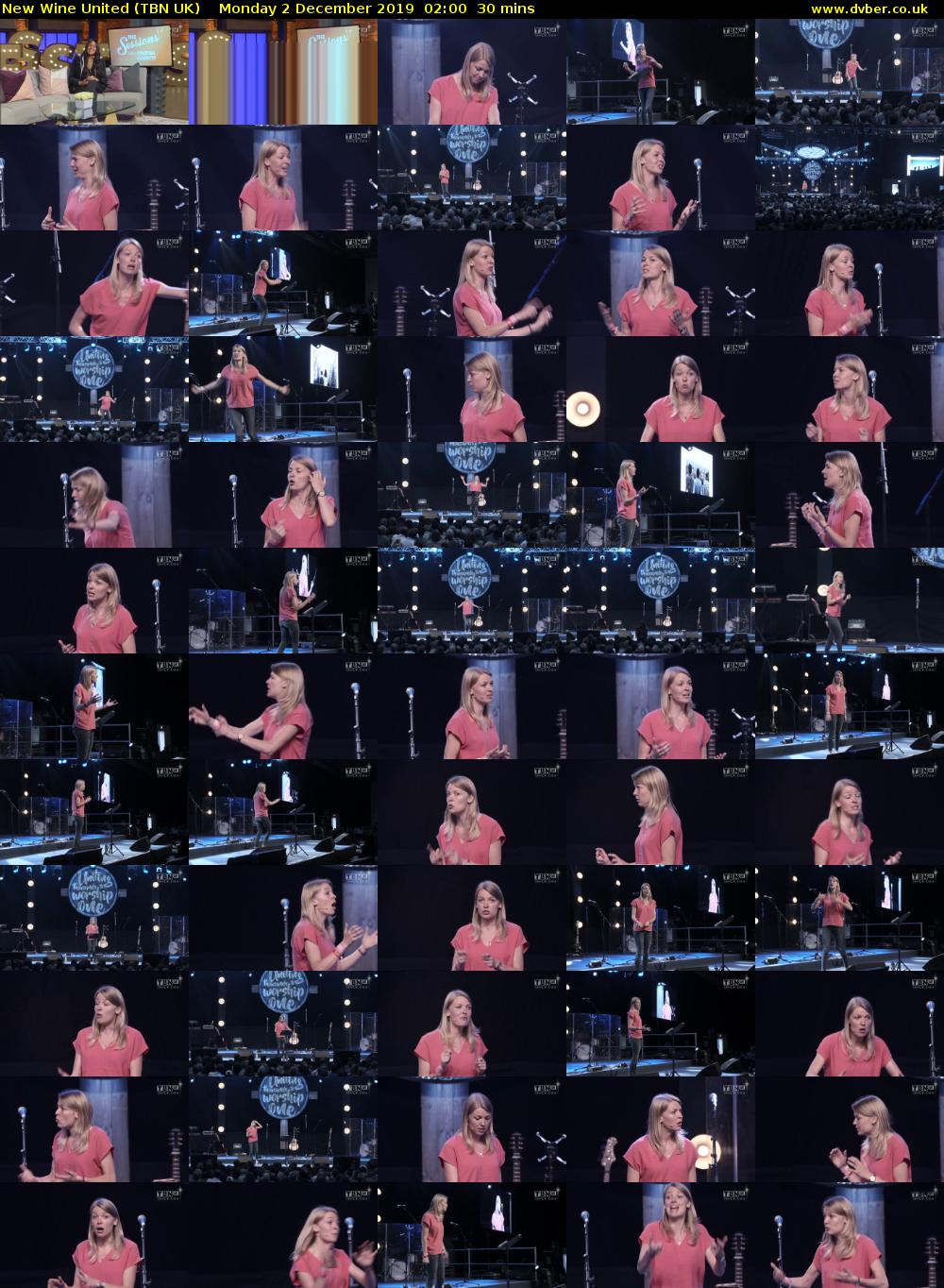 New Wine United (TBN UK) Monday 2 December 2019 02:00 - 02:30