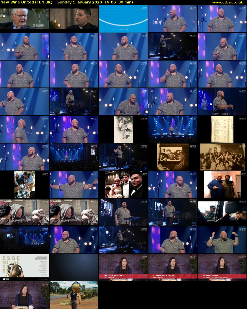 New Wine United (TBN UK) Sunday 5 January 2020 19:00 - 19:30