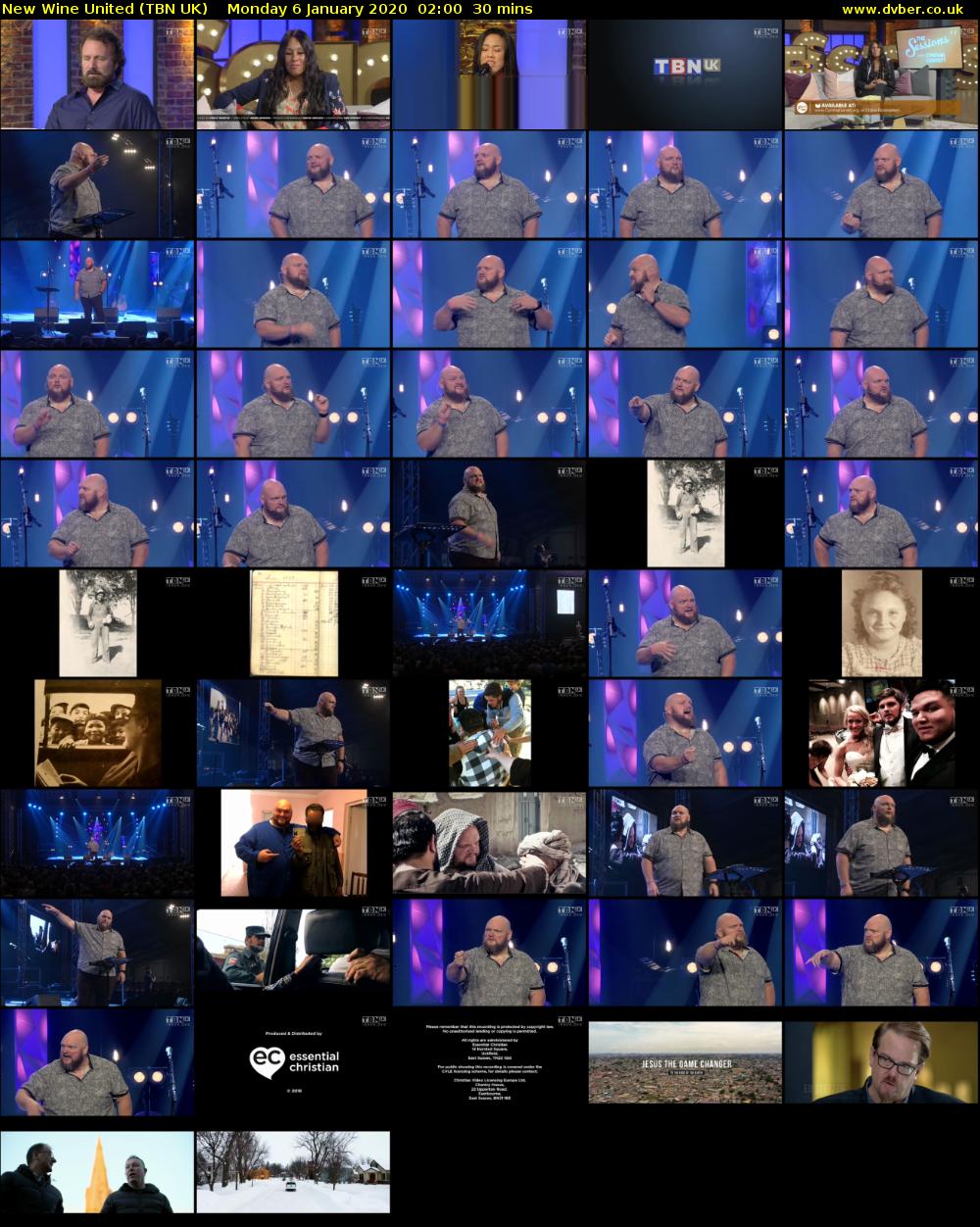 New Wine United (TBN UK) Monday 6 January 2020 02:00 - 02:30