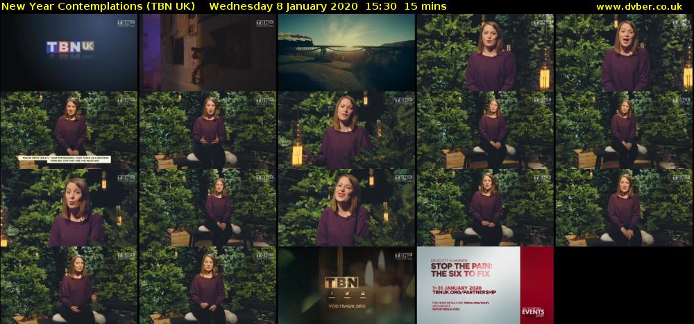 New Year Contemplations (TBN UK) Wednesday 8 January 2020 15:30 - 15:45