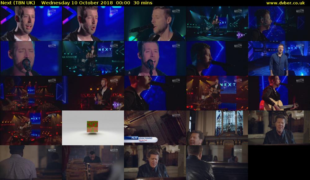 Next (TBN UK) Wednesday 10 October 2018 00:00 - 00:30