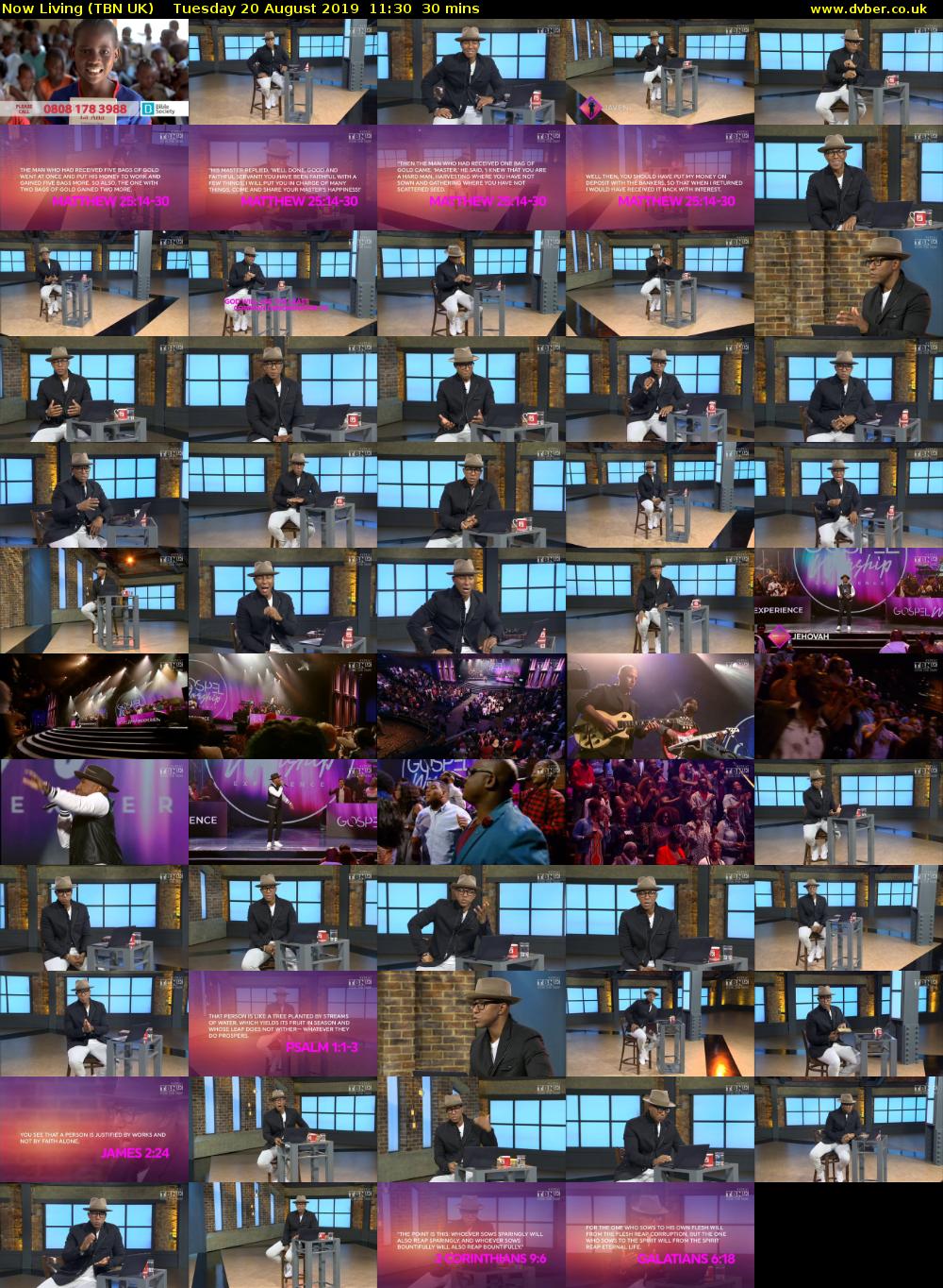 Now Living (TBN UK) Tuesday 20 August 2019 11:30 - 12:00