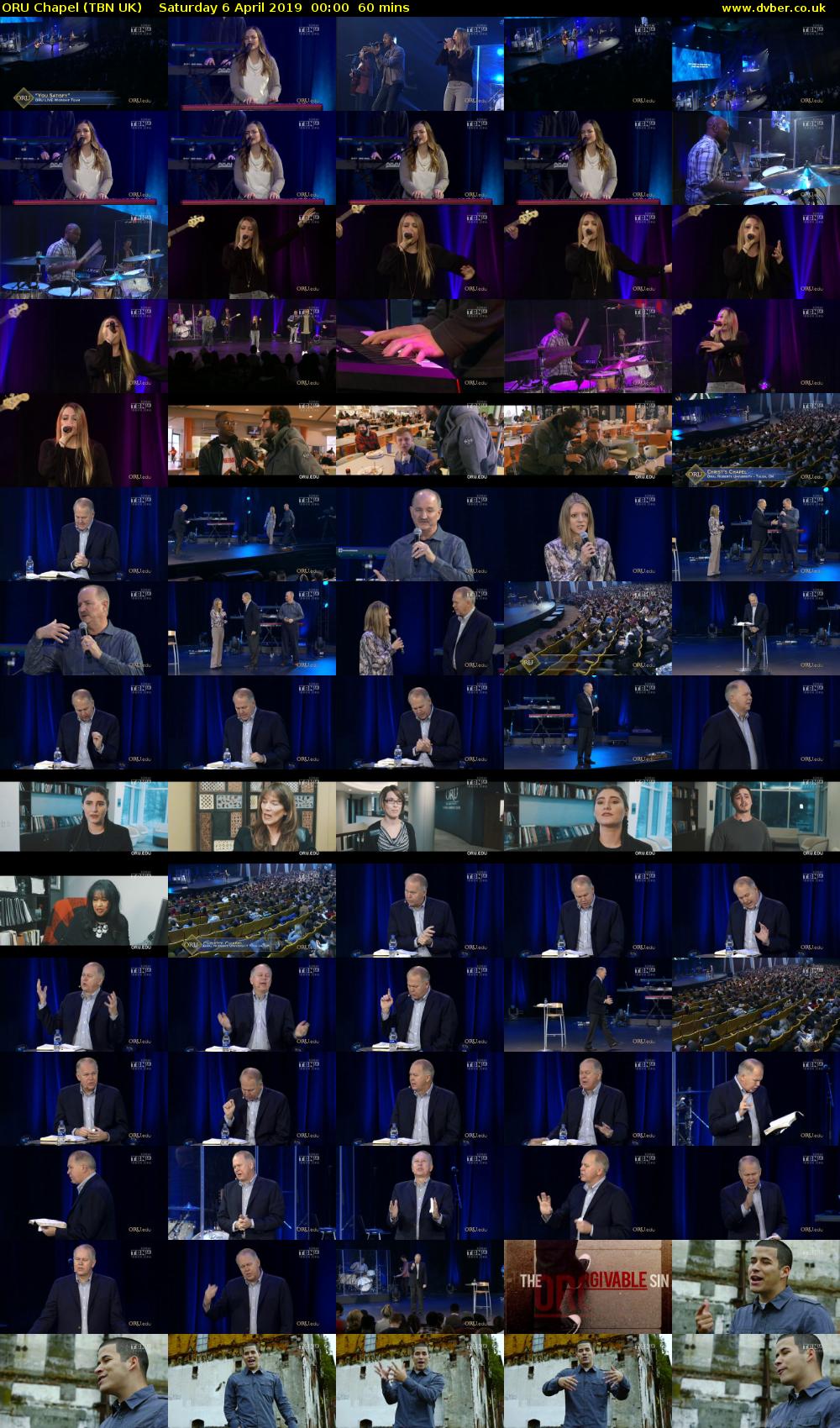 ORU Chapel (TBN UK) Saturday 6 April 2019 00:00 - 01:00