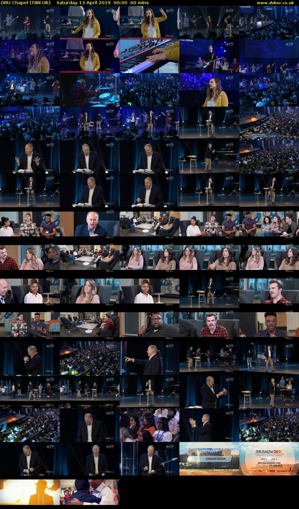 ORU Chapel (TBN UK) Saturday 13 April 2019 00:00 - 01:00