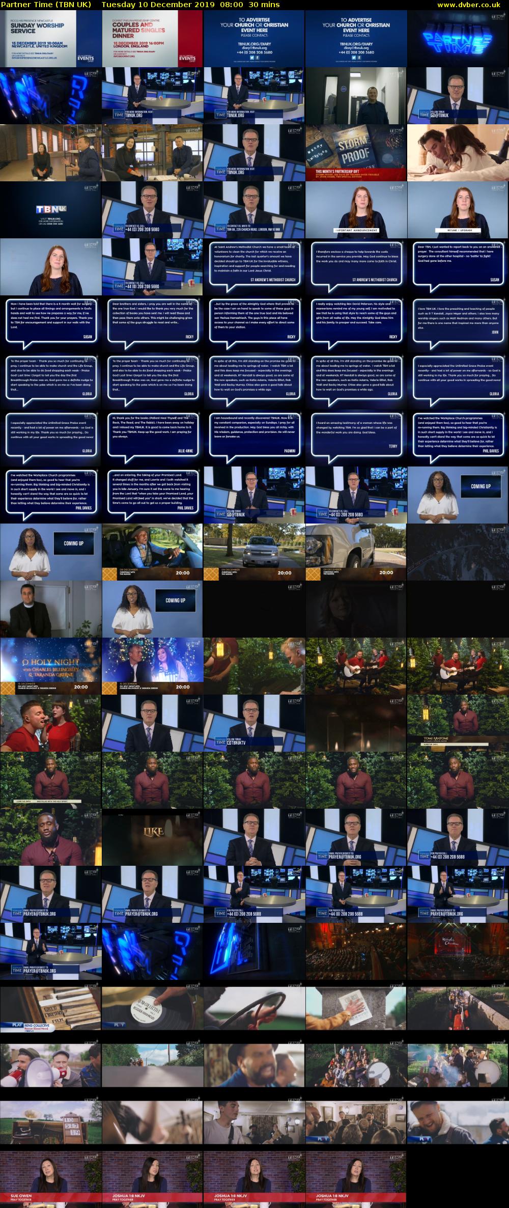 Partner Time (TBN UK) Tuesday 10 December 2019 08:00 - 08:30