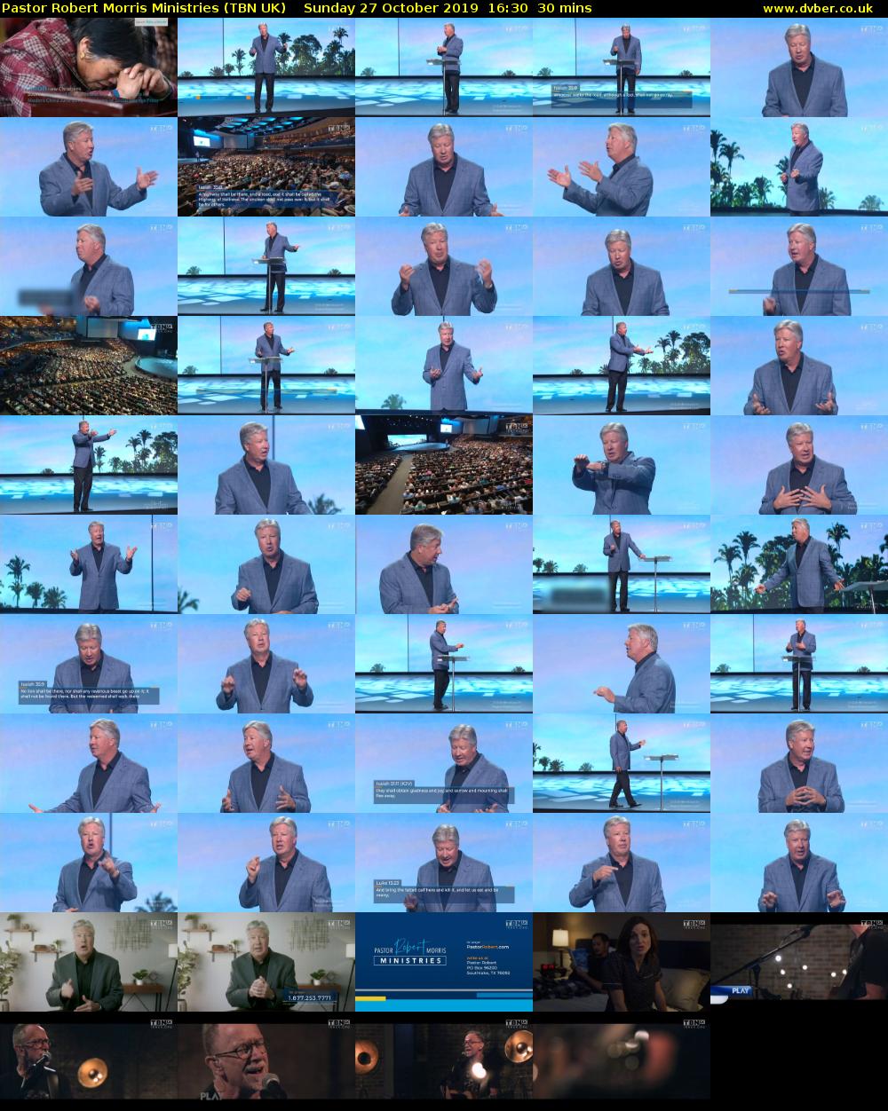 Pastor Robert Morris Ministries (TBN UK) Sunday 27 October 2019 16:30 - 17:00