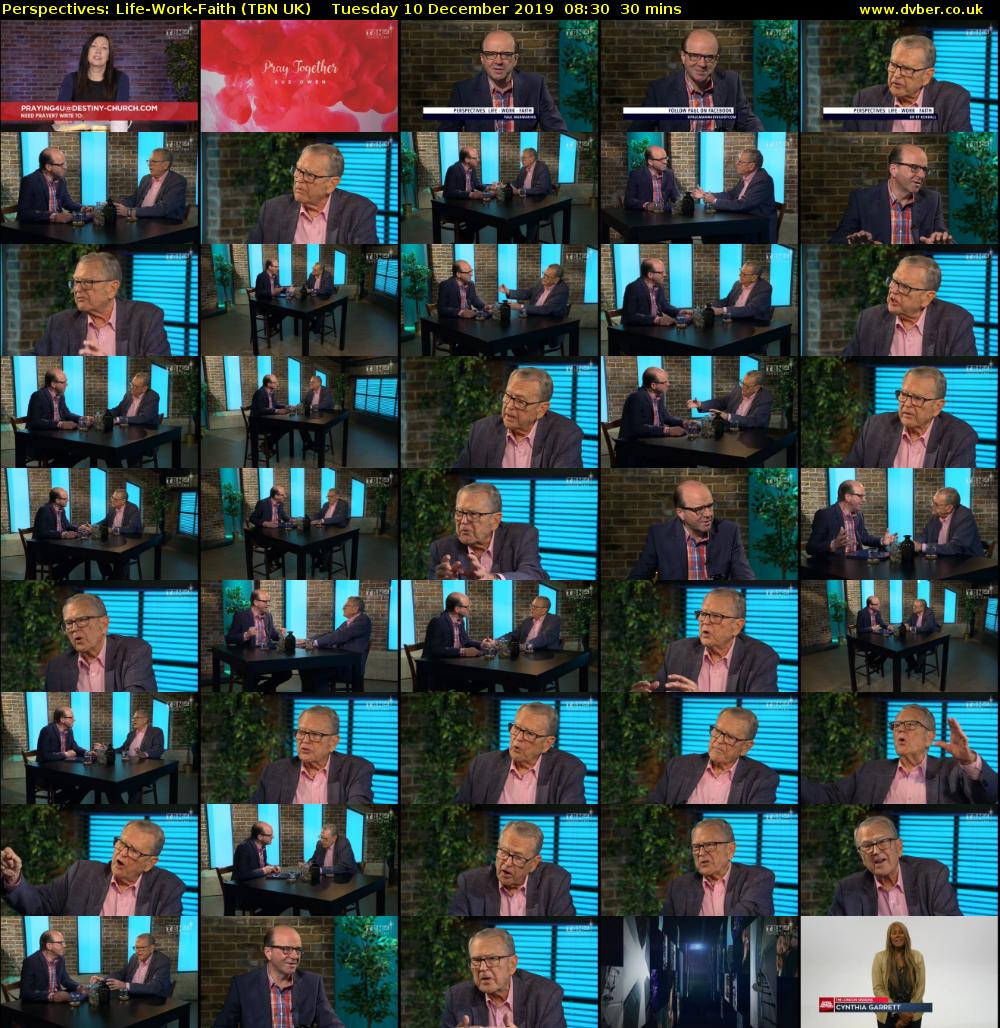 Perspectives: Life-Work-Faith (TBN UK) Tuesday 10 December 2019 08:30 - 09:00