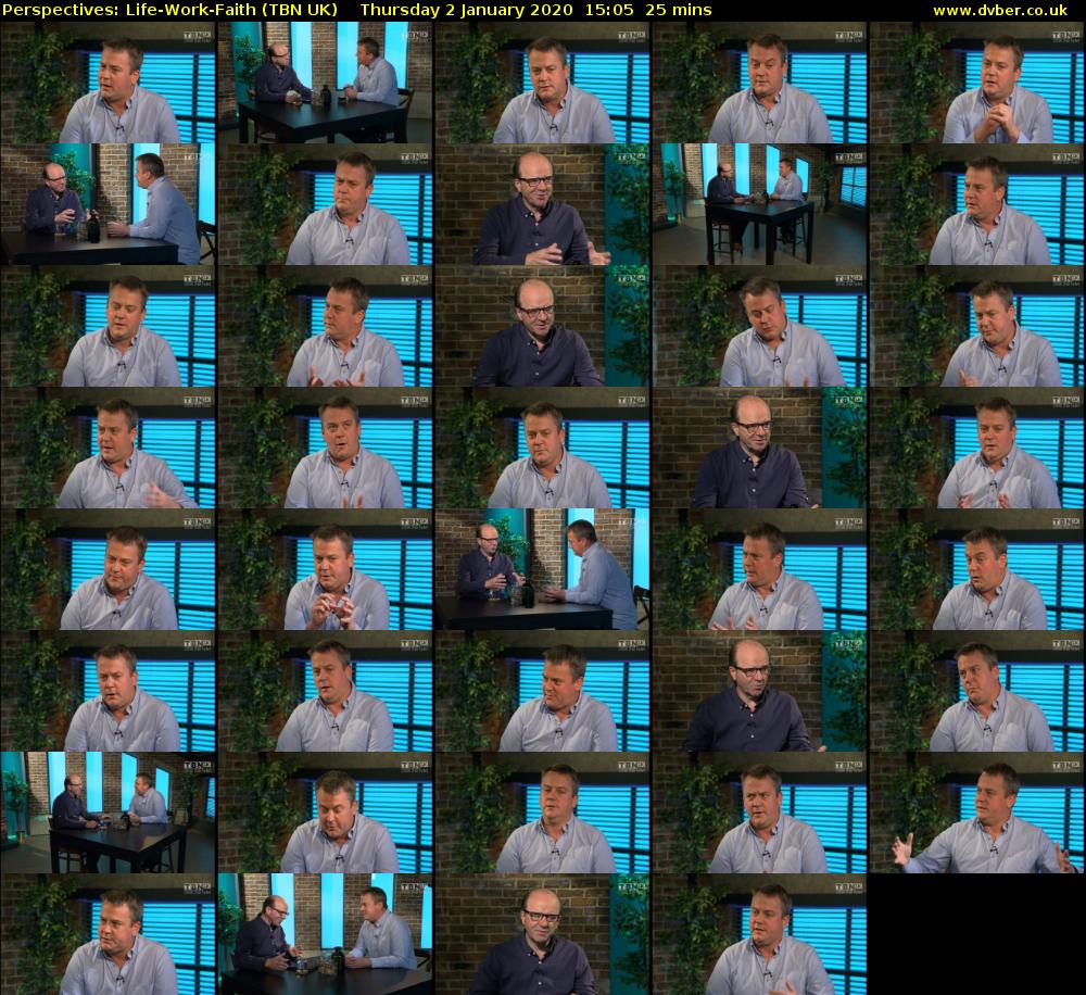 Perspectives: Life-Work-Faith (TBN UK) Thursday 2 January 2020 15:05 - 15:30