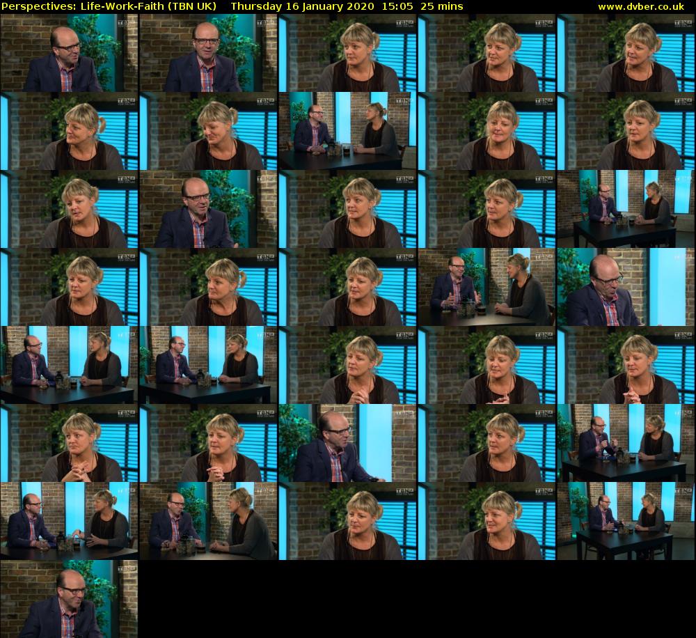 Perspectives: Life-Work-Faith (TBN UK) Thursday 16 January 2020 15:05 - 15:30