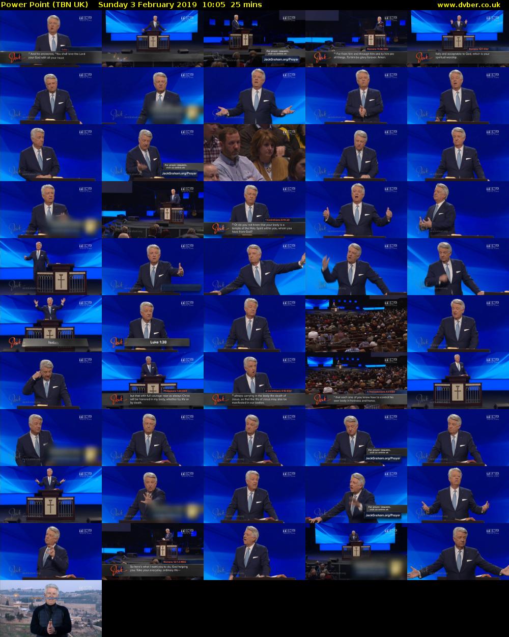Power Point (TBN UK) Sunday 3 February 2019 10:05 - 10:30