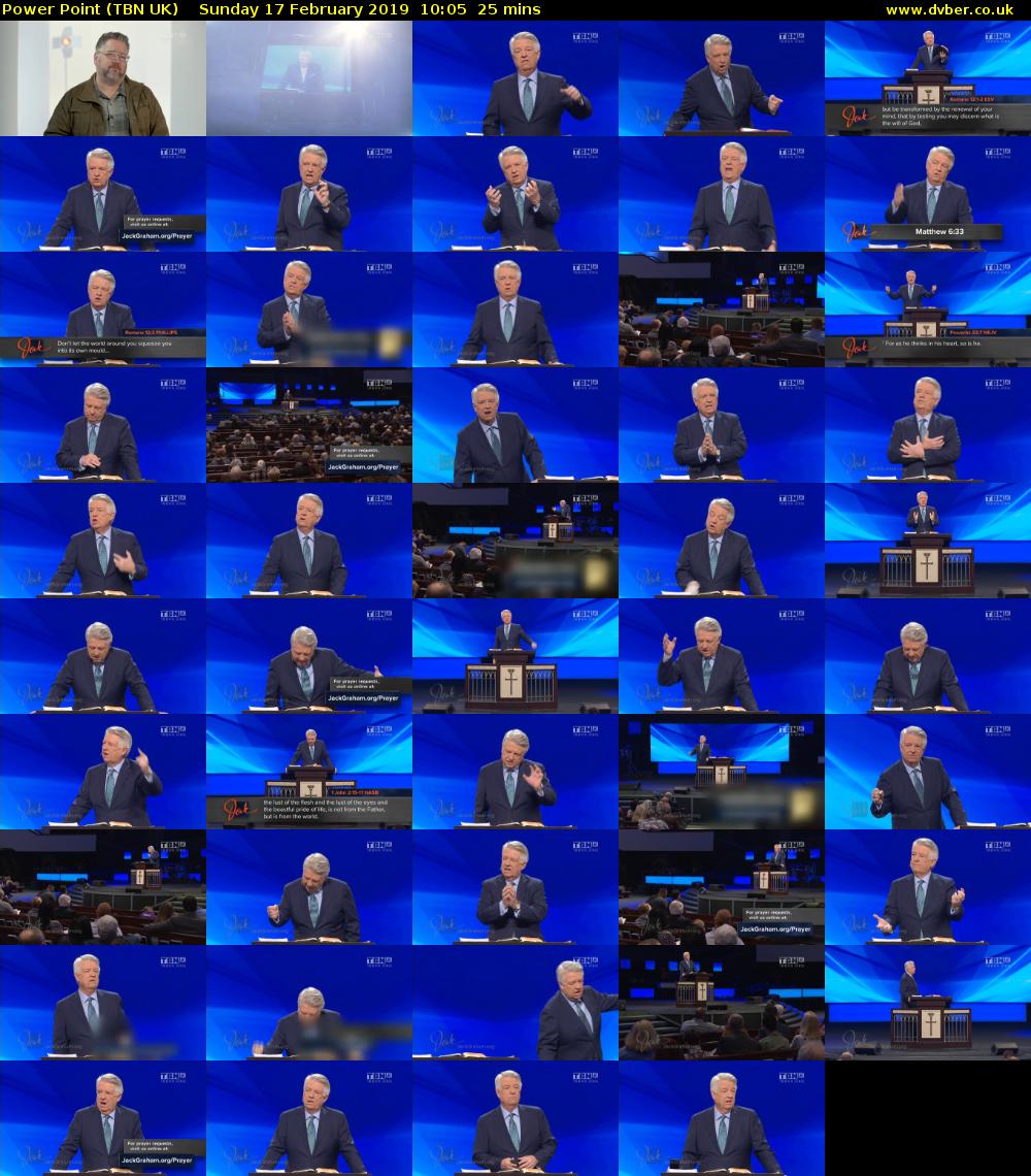 Power Point (TBN UK) Sunday 17 February 2019 10:05 - 10:30