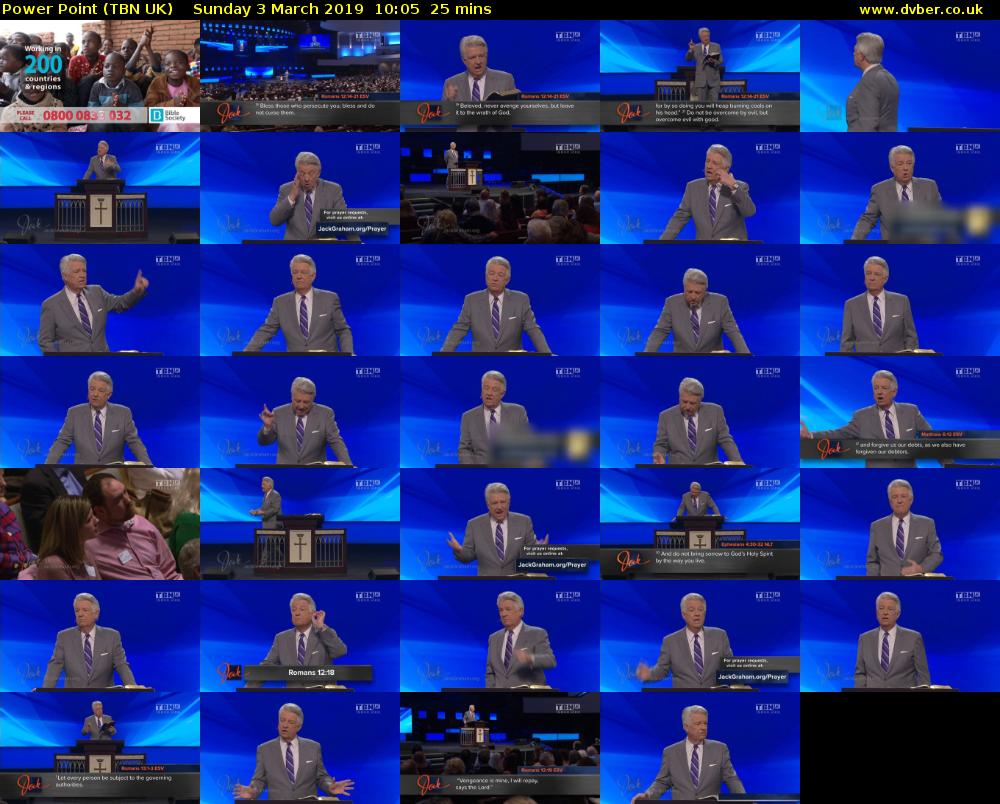 Power Point (TBN UK) Sunday 3 March 2019 10:05 - 10:30