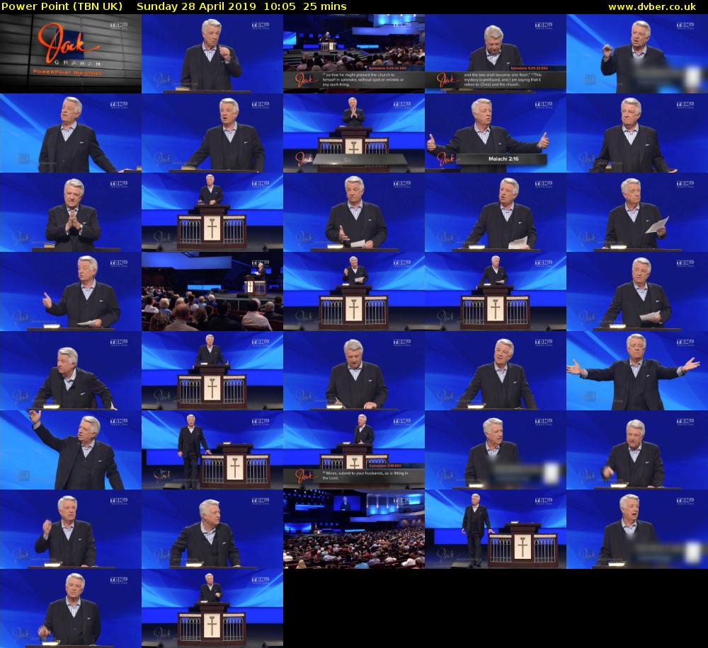 Power Point (TBN UK) Sunday 28 April 2019 10:05 - 10:30